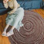 Tapis Rond Naturel Marron