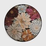 Tapis Rond Fleurs d’Éternité