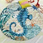 Tapis Rond Hippocampe