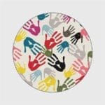Tapis Rond Empreinte Main