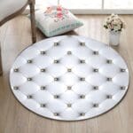 Tapis Rond Cuir Clouté