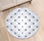 Tapis Rond Cuir Clouté