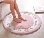 Petit Tapis Rond Rose