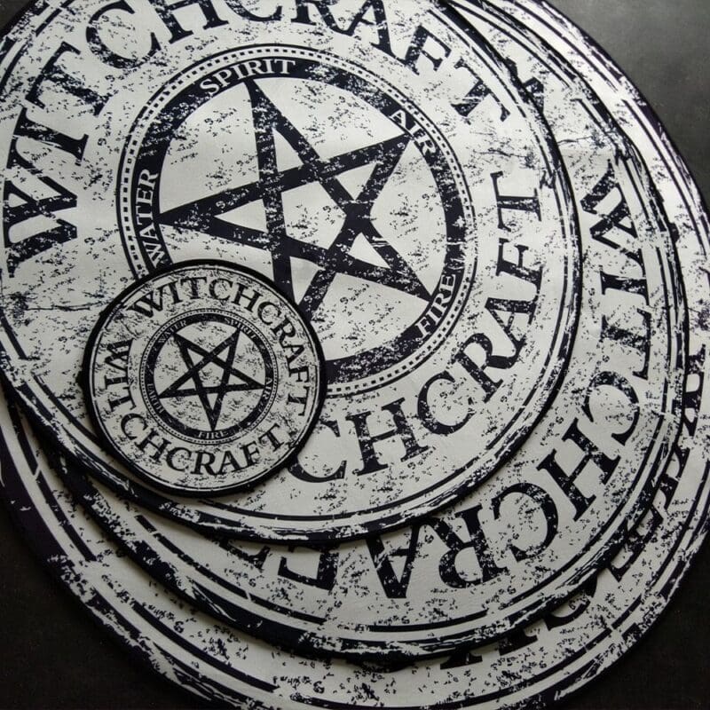 Tapis Rond Pentagramme