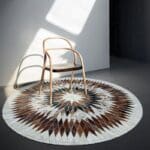Tapis Rond Peau de Vache