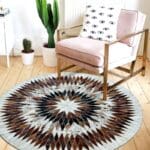 Tapis Rond Peau de Vache