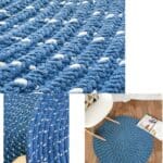 Tapis Rond Bleu Canard