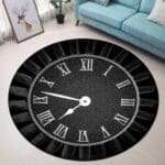 Tapis Rond Horloge Romaine