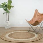 Tapis rond jute à motif 120 cm