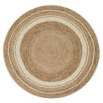 Tapis rond jute à motif 120 cm