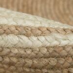 Tapis rond jute blanc beige 200 cm