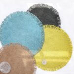 Tapis rond jute bleu pour salon