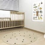 Tapis rond jute et coton naturel