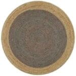 Tapis rond jute gris 150 cm