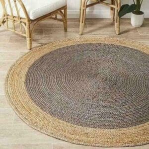 Tapis rond jute gris 150 cm