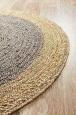 Tapis rond jute gris 150 cm