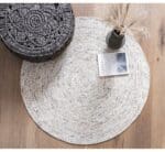 Tapis rond jute multicolore