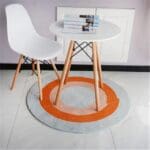 Tapis rond jute salon naturel