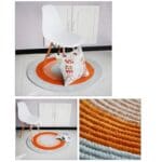 Tapis rond jute salon naturel