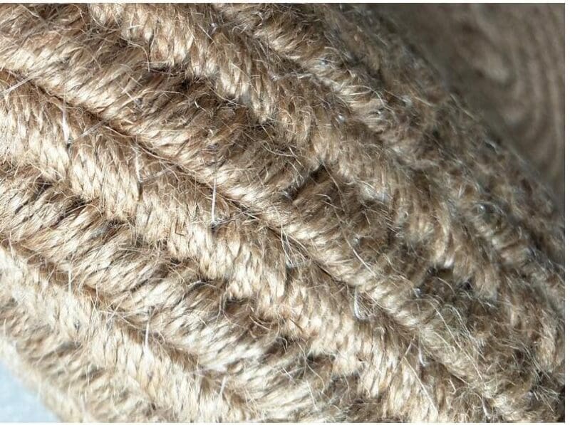 Tapis rond jute tissé naturel