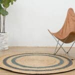 Tapis rond jute tressé naturel