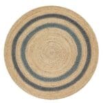 Tapis rond jute tressé naturel