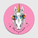 Tapis Rond Cheval Licorne