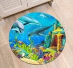 Tapis Rond Fond Marin