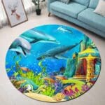 Tapis Rond Fond Marin