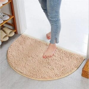 Tapis De Bain Demi Rond Beige | Mon Tapis Rond
