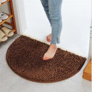 Tapis De Bain Demi Rond Marron | Mon Tapis Rond