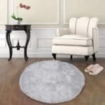 Tapis De Salon Rond Gris | Mon Tapis Rond