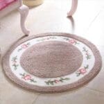 Tapis Rond A Poil Marron | Mon Tapis Rond