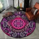 Tapis Rond Aubergine | Mon Tapis Rond