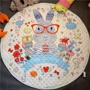 Tapis Rond Avec Des Cœurs | Mon Tapis Rond