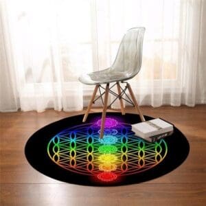 Tapis Rond Avec Les 7 Chakras | Mon Tapis Rond
