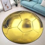 Tapis Rond Ballon D'Or | Mon Tapis Rond