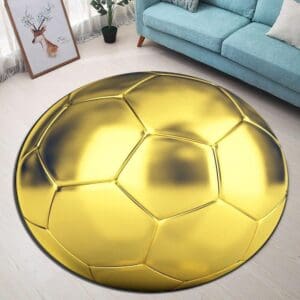 Tapis Rond Ballon D'Or | Mon Tapis Rond