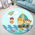Tapis Rond Bateau Des Animaux