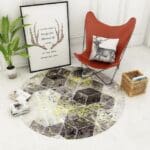 Tapis Rond Blanc Et Gris | Mon Tapis Rond