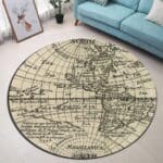 Tapis Rond Blanc Et Mauve | Mon Tapis Rond