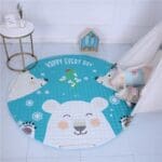 Tapis Rond Bleu Indien | Mon Tapis Rond