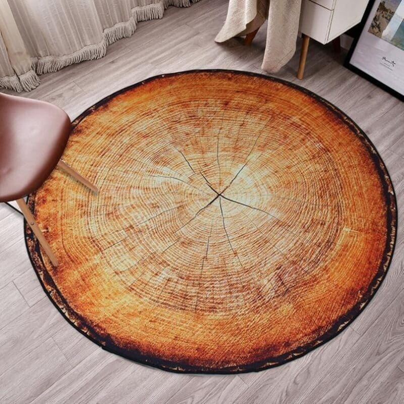 Tapis Rond Bois | Mon Tapis Rond