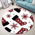 Tapis Rond Chaussettes De Noël | Mon Tapis Rond