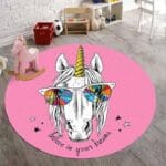 Tapis Rond Cheval Licorne | Mon Tapis Rond