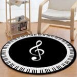 Tapis Rond Clé De Sol | Mon Tapis Rond