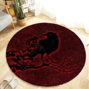 Tapis Rond Corbeau | Mon Tapis Rond