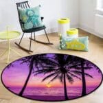 Tapis Rond Couleur Framboise | Mon Tapis Rond