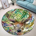 Illustration pour comment placer un tapis rond dans une chambre