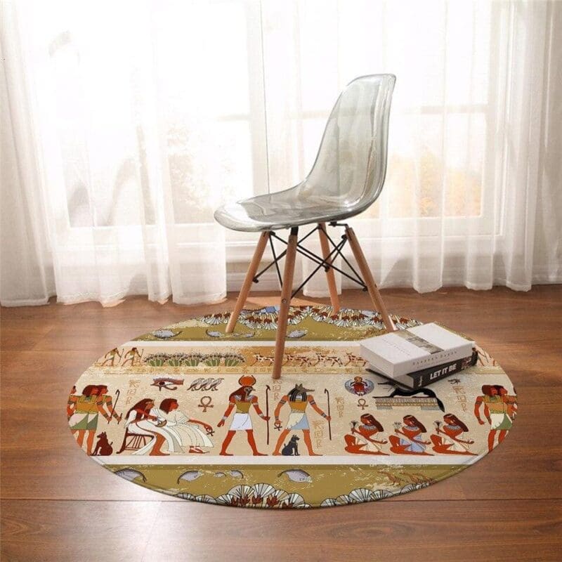 Tapis Rond Egypte Antique | Mon Tapis Rond